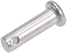 sourcing map Perni a forcella a foro singolo, 6 mm x 20 mm, testa piatta, in acciaio inox 304, perno cardine
