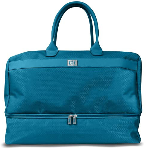 Surprizeshop Ladies Golf Holdall | Separate Shoe Compartment | Internal Pocket | Lady Golfer Detail (Aqua)