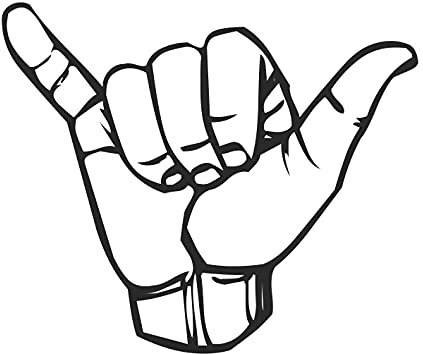 Hang Loose Aufkleber aus PVC, geeignet für Auto, Motorrad, PC, Wohnmobil