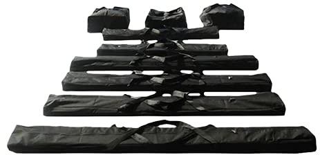 TOOLPORT Set de Sacs de Transport pour tentes de réception PE Professional de 6m de Large (2 m de Hauteur) 9 Housses