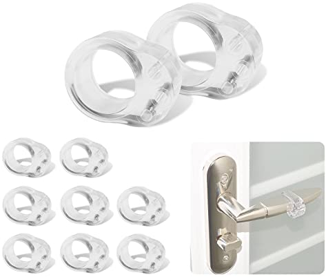 FuninCrea Türstopper Wandschutz, 10 klar haltbar PVC Türklinke Türklinkenpuffer leise und stoßfest, O-förmig weich Türgriff Stoßdämpfer für den Schutz von Wänden und Möbeln (10)