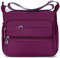 DIRRONA Donna Borsa Tracolla Casual Viaggio Borsa a Tracolla a Tracolla Moda Mano Borsetta Lavoro Quotidiano Resistente All'acqua Nylon Donna Messenger Bag 2 Taglie Porpora A
