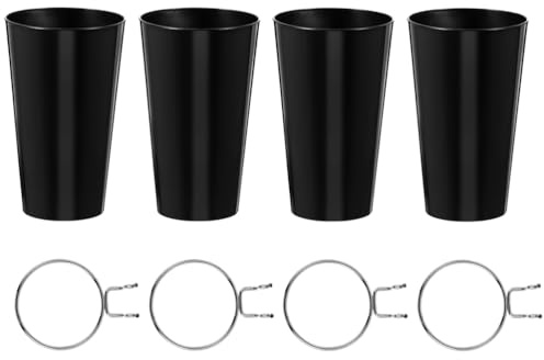 VILLFUL Pegboard Cup Holders and Peg Hooks Set Pegboard Cups with Hardware Hook Tool for Garage Craft Room and Home Organisation 4 Cup Holders 4 Cups