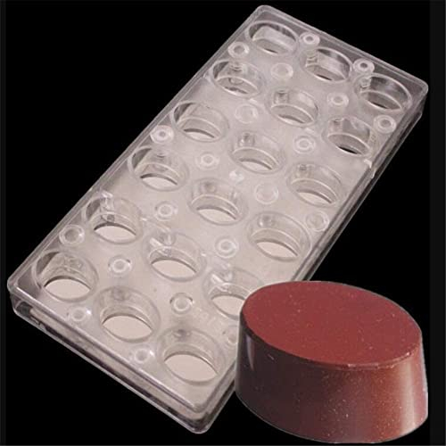 18 Mulden 3D Oval Shaped Magnetic Chocolate Transfer Mould,Polycarbonate Chocolate Molds,DIY Baking Tools Bakery Pastry Tray Maker,Magnet Transparent Chocolate Sheet Candy Mould Bakeware Mould