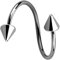 0,8 mm Spirale Twister Lippenpiercing Ohr Labret Piercing Helix Intim Spitzen 12 mm