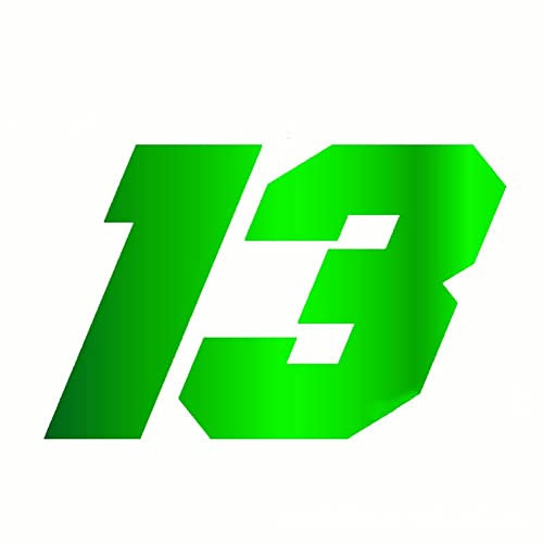 JAWSEU Adesivo per Auto - Numero 13, Adesivo con Numero per Auto, Adesivo per Auto Numero di Rally Numeri da Rally Adesivo da Corsa per Accessori per Tuning Auto Moto Barca