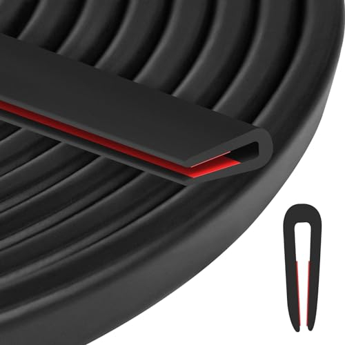 Perfil Goma Protector Bordes 1.6mm x 3 Metros Protección de Bordes Protectores para Puertasde Coche Placas de Metal Ventanas (1.6mm, 3 Metros)