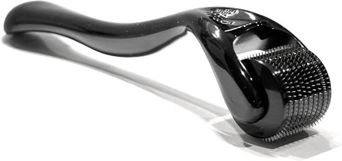 ROSELYNBOUTIQUE Derma Roller 0,25 mm Titan-Mikronadeln – Microneedling-Roller für Haare, Gesichtshaut, Bart, Kosmetik, Schönheit (0,25 Schwarz)