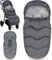 Winterfußsack mit Microvelour Wassersäule 8000mm universal Fußsack für Kinderwagen Buggy Jogger Kinderwagenfußsack 6 bis 36 Monate (Grau)