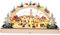 FZQBEY Weihnachtsdorf mit Beleuchtung und Tmer, Lichterbogen Weihnachtsdeko Holz, Schwibbogen Weihnachten Deko Weihnachtshaus Beleuchtet Weihnachtsstadt Weihnachtshäuser Deko Holzhaus Winterhaus (A)