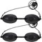 WUSJCOF 2 PCS Lunettes de Protection UV Solarium, Spéciales pour Lampe à Lumière Rouge, Laser, Solaire UV, Protection des Yeux pour Solarium et Lit de Bronzage (Noir)