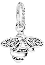 Lkwidi Damen Shining queen bee dangle Charm Anhänger für Armband 925 Sterling Silber Geburtsstein Charms Beads passend für Armband-