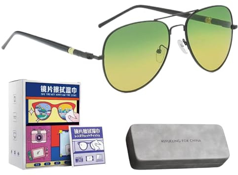 Genérico Gafas de Visión Nocturna,Gafas De Seguridad Amarillas Polarizadas Ergonomica | Lentes Polarizados para Conducción Nocturna | para Sol y Conductores Hombres y Mujeres, Hogar y Viaje