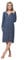 DOROTA kuscheliger und moderner Damen-Baumwoll-Bademantel mit Taschen, Reißverschluss & Kapuze, made in EU, marine-gestreift, Gr. XXL (44)