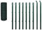 vidaXL Eurozaun-Set Maschendrahtzaun Gartenzaun Drahtzaun 10 x 1 m Stahl Grün