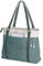 Sac de travail pour femme avec compartiment pour ordinateur portable, poches à fermeture éclair, sac à main pour enseignant., vert, Large, Décontracté