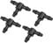 sourcing map Barb Drip Tee Pipe Connector 4/7mm Hose Fitting 3 Way for Garden Agricultural Irrigation System, Plastic 25pcs