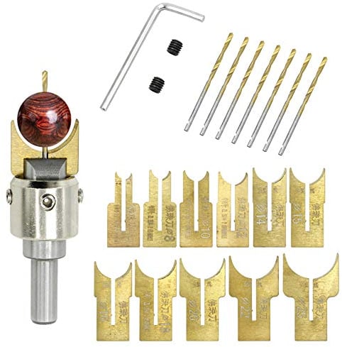 Meichoon Lama a sfera in carburo Buddha Beads Drill 6-25mm Lavorazione del legno Fresatura Cutter Set di coltelli per legno Router Bit in acciaio al tungsteno rivestito in lega di carburo cementato