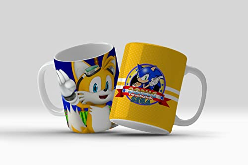 newseny Taza Sonic y sus amigos Ceramica 320ml - Sonic Sega (Tails)