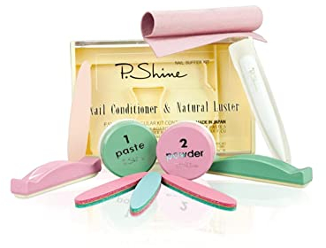 INLAQ P-SHINE Set per manicure giapponese - Arte tradizionale per unghie lucide e sane, con materiali naturali e trattamenti per unghie di prima qualità.