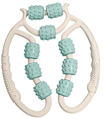 perfk Rouleau Musculaire pour Jambes Rouleaux de Massage pour Muscles Rouleau Cellulite pour Cuisses Outil de Massage Équipement pour Coude Fitness, VERT