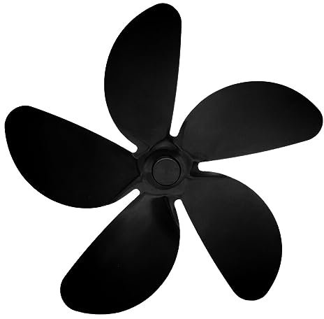 Levemolo Kaminventilator teile Warmluft-flügel flügel Schwarzer flügel Deckenventilator Aluminiumlegierung Geräuschloser Ofen Holzofen-teile Geräuschloser Ofen-flügel