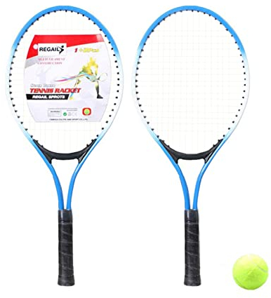 PW TOOLS Kinder Tennisschläger Set mit 2 Schlägern und 1 Ball, Junior Tennis Set, Kinder Junior Tennisschläger Set, Tennisschläger mit Gutem Kontrollgriff für Anfänger, Jungen und ädchen