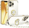 Miss Arts für iPhone 11 Pro Hülle mit Band, Ring Ständer Handyhülle Frauen Mädchen Dünn Stoßfeste Schutzhülle für iPhone 11 Pro Case Weiß