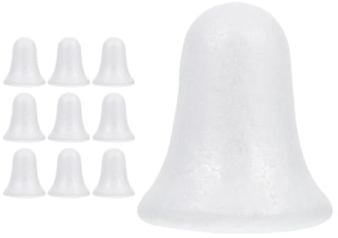 EXCEART 10stücke Schaum Glocken DIY Weihnachtsbaum Dekorationen Bastelmaterial Unbemalte Schaumglocken Für Handwerksprojekte Höhe Für Weihnachtsfeiern Und Bastelarbeiten