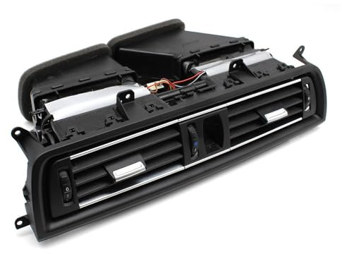 Cakievro Auto-Armaturenbrett vorne zentrale Klimaanlage Panel AC Lüftungsgitter Montage für b-mw 5er Serie F10 F11 F18 64229166885 6422929209136 (Montage mit Chrom)