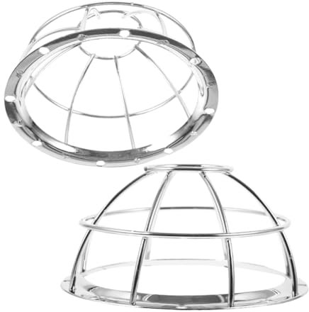 Anneome 2 Stück Detektorabdeckung Aus Edelstahl Robuste Schutzabdeckung Für Rauchmelder Langlebiger Drahtschutz Für Sensoren Zuhause Und Büro