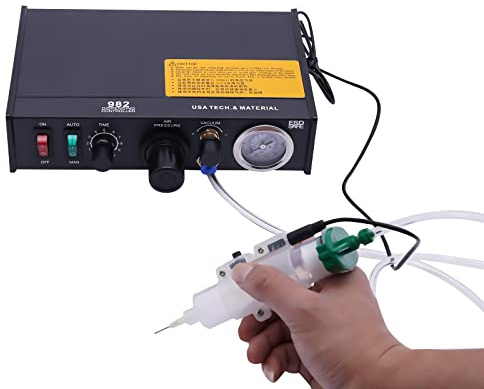 220V 982 Semi-Automatic Glue Dispenser Machine Halbautomatischer Dispenser,CNC Dispenser Lötpastensteuerung für gelbe Lötpaste
