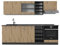 Vicco Küchenzeile R-Line, Artisan Eiche/Anthrazit, 240 cm, AP Anthrazit