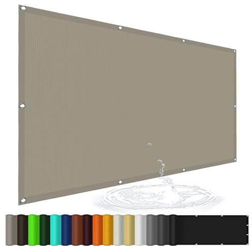 Sonnensegel, 5 x 8 m, rechteckig, Terrassenüberdachung, UV-Block, mit Gratis Seil, Braun