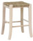 OKAFFAREFATTO MADDALONI Niedriger Hocker Höhe 47 cm aus Holz zum Bemalen quadratisch Säbelbeine