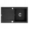 QLS Fregadero 76 x 44 cm con escurridor sifón reversible – Luna Negro