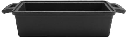 Jrudjsnhhty Heavy Duty Cast Iron Bread Pan with Lid, Loaf Pans for Baking Bread, for Oven Use, Set of 2(Black)