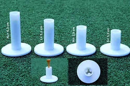 koenig-tom Golf Rubber Tees Gummi Übungs Tee Range Tee Winter Tee 4 Stück in weiß