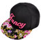 ZLYC Snapback Cap Hiphop Baseball Cap Stickerei Blumen Größenregulierbar Kappe,Rot Fancy,Einheitsgröße