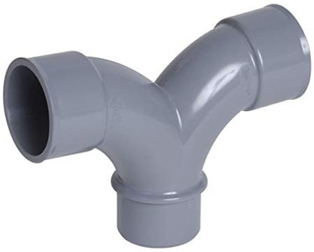 Coude mâle-femelle NICOLL double parallèle à 87°30 - PVC gris - Ø 100 mm - OT8