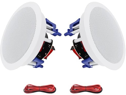 Herdio da Altoparlante da soffitto 5,25 pollici, altoparlante integrato da 8 Ohm 300 watt, suono da incasso, perfetto per uso interno ed esterno, camere da letto, bagni, home theater, verande