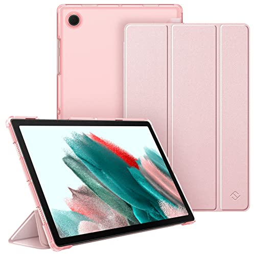 Fintie Hülle für Samsung Galaxy Tab A8 10.5 2022/2021, Ultradünn Schutzhülle mit Transparenter Rückseite Cover Auto Schlaf/Wach für Tab A8 10.5 Zoll SM-X200/X205/X207, Roségold