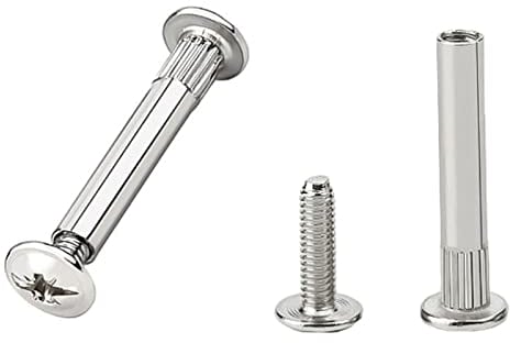 Gad2go 20 Pcs M4 Metal Furniture Connectors Screws for Wood Boards, 3.1 x 0.95 x 0.95 cm