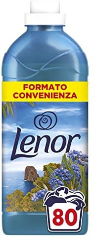 LENOR Ammorbidente Lavatrice Concentrato, 80 Lavaggi, Capri, per una Freschezza Ottima e una Morbidezza ispirata alla Natura, Profuma Ogni Notte fino a una Settimana