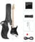 GLARRY Full Size Electric Guitar Kit for Beginner, GST Series Starter Package with 20W Amp and Accessories Pack Gig Bag, Strap Pick, Tremolo Bar, and Cable (White)