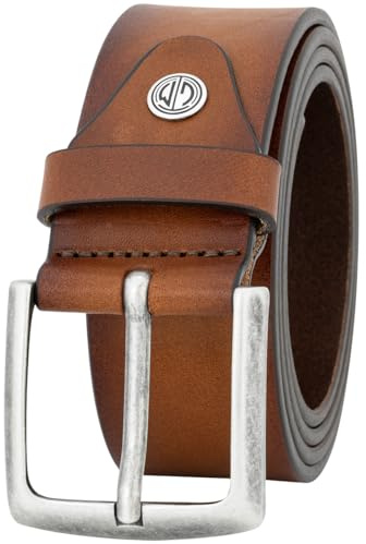 LINDENMANN Leder-Gürtel Herren 40 mm Vollrind cognac, Farbe/Color:braun, Size US/EU:Bundweite 115 cm Gesamtlänge 130 cm W 45.3 XXL