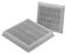 Caditoia griglia chiusino con telaio in PP plastica pvc anti UV maglia antitacco grigio Super Varie misure Made in Italy (cm 35x35)