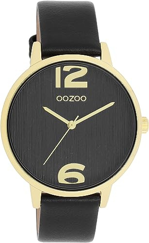OOZOO Timepieces Damen Uhr | Armbanduhr Damen mit Lederarmband | Hochwertige Uhr für Frauen | Edle Analog Damenuhr in rund