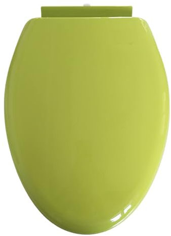 Asiento De Inodoro Alargado De 18,5, Tapa De Inodoro De PP De Color Tipo V, Asientos De Inodoro De Baño Fáciles De Limpiar E Instalar, Liberación Rápida con Un Solo Botón, Carga 180 K(Color:Verde)