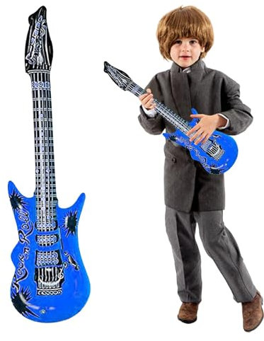 Vbnuyhim Blow-Up-Gitarre für Kinder, aufblasbare Gitarre | Aufblasen von Gitarreninstrumenten - Aufblasbares Gitarrenspielzeug für Partys, Blow Rock Gitarre, Partydekorationen, Foto-Requisiten für